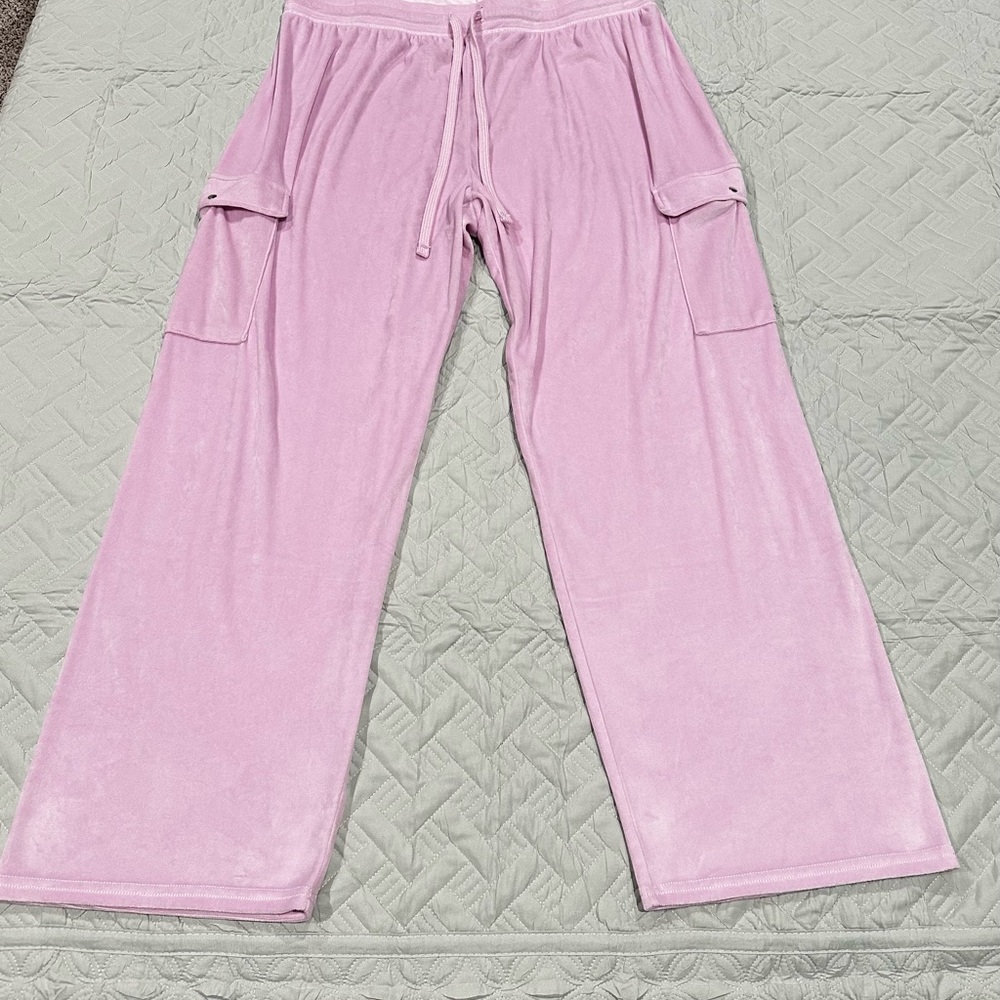 Juicy Couture Pastel Pink Velour Lounge Pants